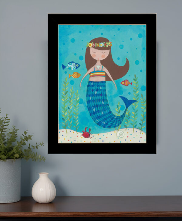 Under the Sea  Black Framed Print Wall Art