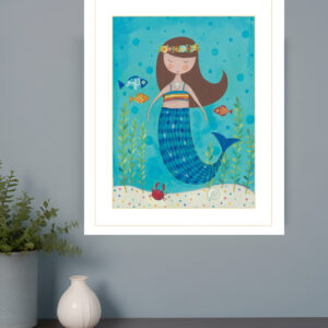 Under the Sea  White Framed Print Wall Art