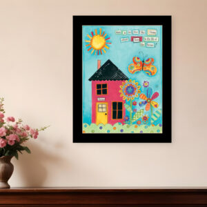 No Place Like Home  Black Framed Print Wall Art