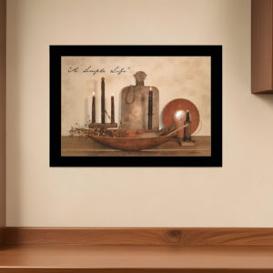 A Simple Life  Black Framed Print Wall Art