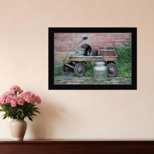 Milk Wagon  Black Framed Print Wall Art