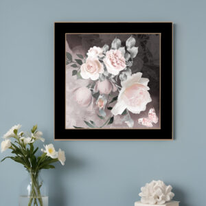Noir Roses IV  Black Framed Print Wall Art