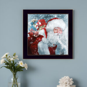 Santas Presents  Black Framed Print Wall Art