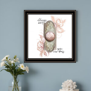 Old Ways in Blush  Black Framed Print Wall Art