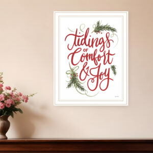 Tidings of Comfort and Joy  White Framed Print Wall Art