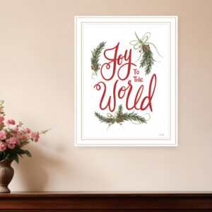 Joy to the World  White Framed Print Wall Art