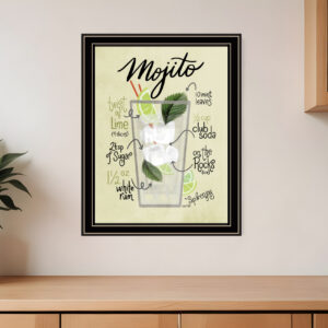 Mojito  Black Framed Print Wall Art