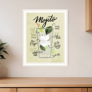 Mojito  White Framed Print Wall Art