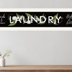 Laundry Fresh and Clean  White Framed Print Bathroom Wall Art