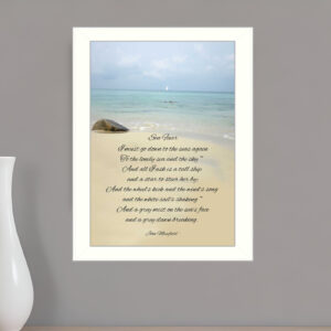 Sea Fever White Framed Print Wall Art