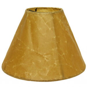 18" Brown Slanted Empire Crinkle Oil Paper Lampshade