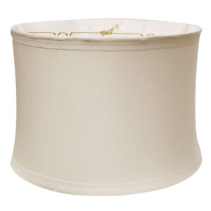 19" Snow Drum Trimmed Linen Lampshade