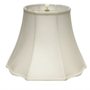 12" White Octagon Monay Shantung Lampshade