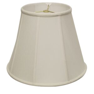 14" White Slanted Empire Monay Shantung Lampshade