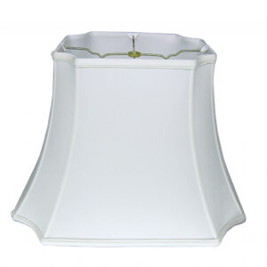 19" Snow Inverted Rectangle Shantung Lampshade