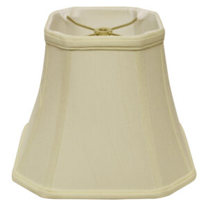 10" Ivory Slanted Square Bell Monay Shantung Lampshade