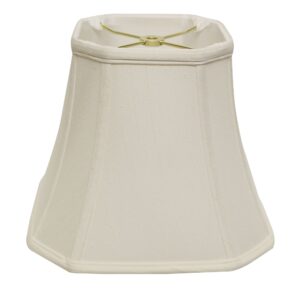 16" White Slanted Square Bell Monay Shantung Lampshade