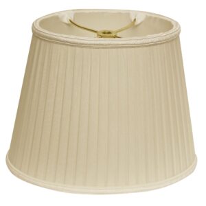 10" Ivory Oval Side Pleat Shantung Lampshade