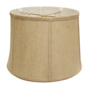 15" Golden Fiber Throwback Drum Burlap Lampshade