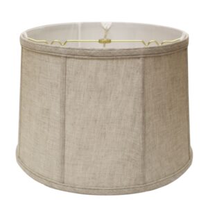 15" Cream Throwback Drum Linen Lampshade