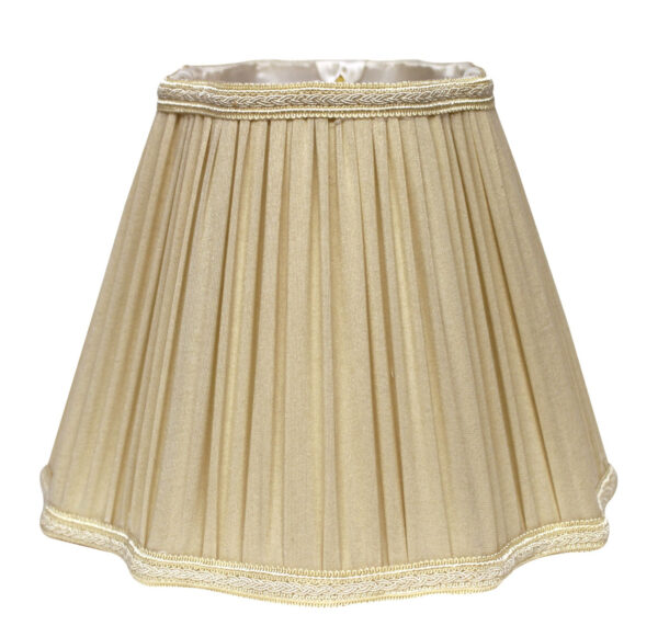 Taupe Shantung Silk Square Lamp shade 12"W Bottom