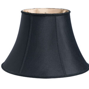 14" Black Slanted Bell Shantung Lampshade