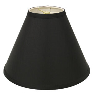17" Jet Black Deep Cone Slanted No Shantung Lampshade