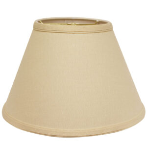 12" Parchment Beige Empire Hardback Slanted Linen Lampshade WF