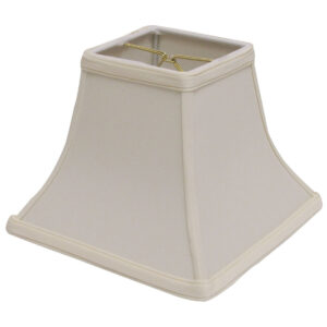 8" Ivory Square Bell No Slub Lampshade