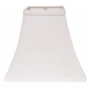 8" White Squre Bell No Slub Lampshade