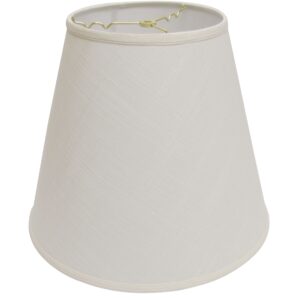 18" White Deep Empire Linen Lampshade