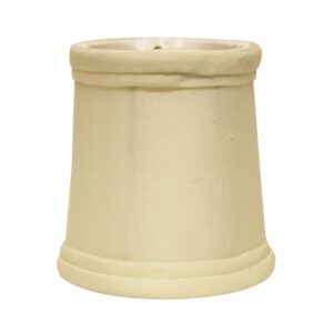 4" Ivory Set of 6 Slanted Chandelier Tissue Shantung Lampshades