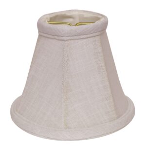 5" White Premium Set of 6 Chandelier Linen Lampshades