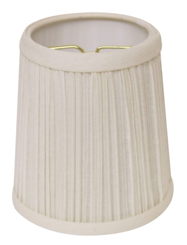 4" White Set of 6 Chandelier Broadcloth Lampshades