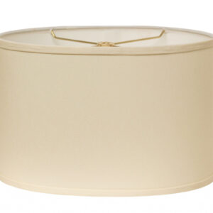 14" Ivory Throwback Oval No Slub Lampshade