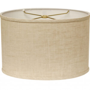 16" Light Wheat Throwback Oval Linen Lampshade