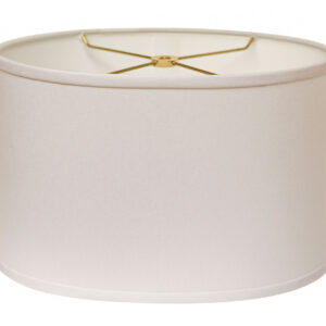 18" White Throwback Oval No Slub Lampshade
