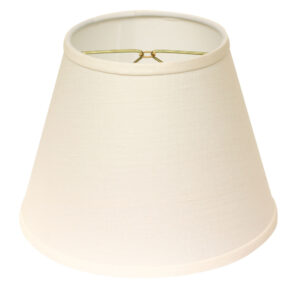 10" White Hardback Empire Linen Lampshade