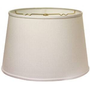 14" White Rounded Empire Slanted No Slub Lampshade