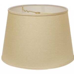 18" Parchment Biege Rounded Empire Slanted Linen Lampshade