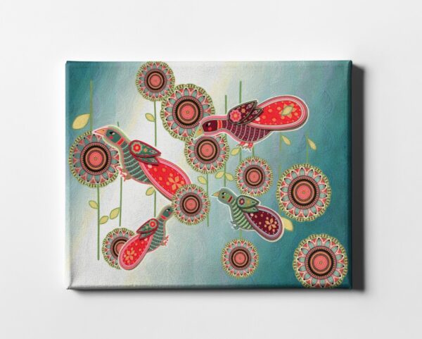 Cosmic Birds Matte Canvas  Wrapped Canvas Print Wall Art