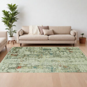 8' X 11' Ivory Abstract Area Rug