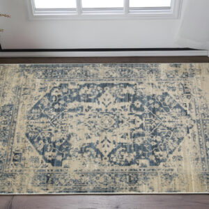 3' X 5' Ivory Oriental Area Rug