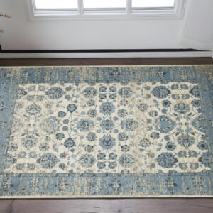 3' X 5' Ivory Oriental Area Rug