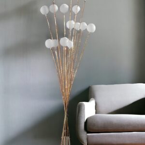 62" Yellow 16 LED Novelty Floor Lamp With White
