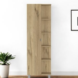62" Oak Wood Pantry Or Storage Closet