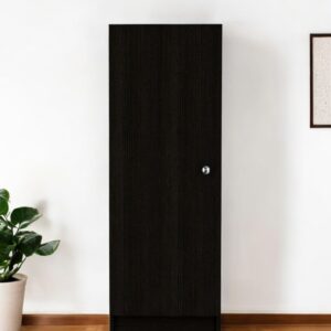 47" Black Wood Pantry Or Storage Closet