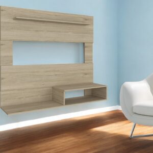 55" Light Pine Open Shelving Entertainment Center