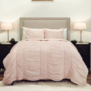 Pink Geometric Twin Quilt