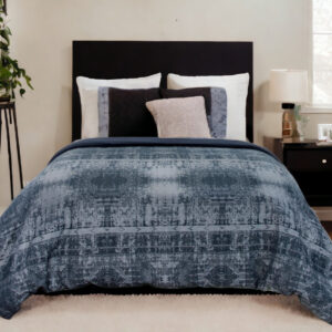 Indigo Queen 100% Cotton 300 Thread Count Washable Duvet Cover